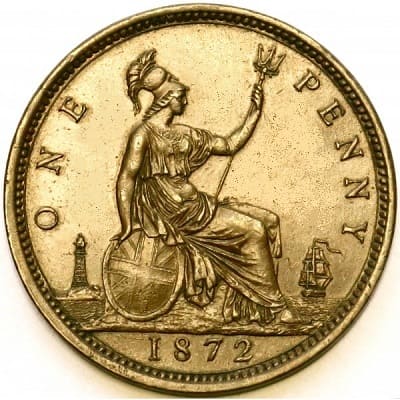 British 1872 Penny Value