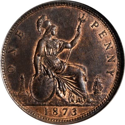 British 1873 Penny Value