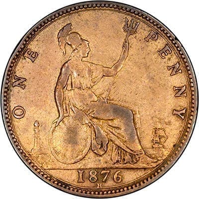 British 1876 Penny Value
