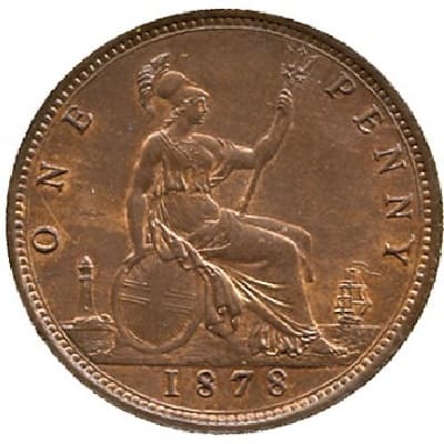 British 1878 Penny Value
