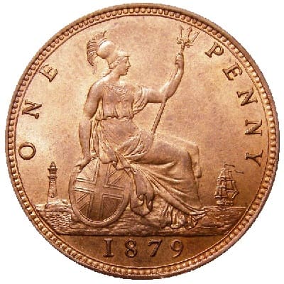 British 1879 Penny Value