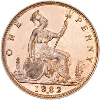 British 1882 Penny Value