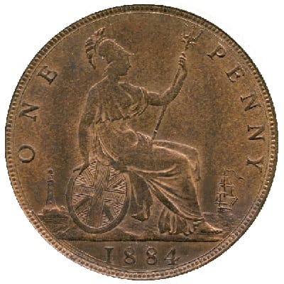 British 1884 Penny Value
