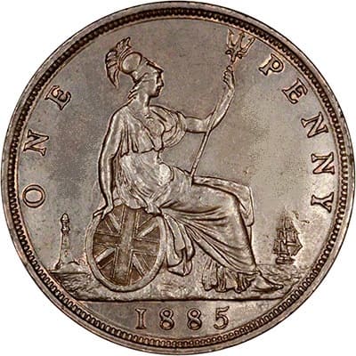 British 1885 Penny Value