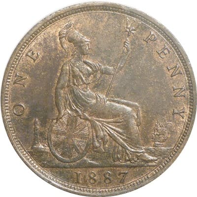 British 1887 Penny Value