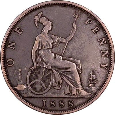 British 1888 Penny Value