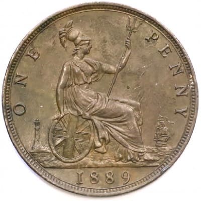 British 1889 Penny Value