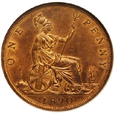 British 1890 Penny Value