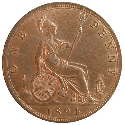 British 1894 Penny Value
