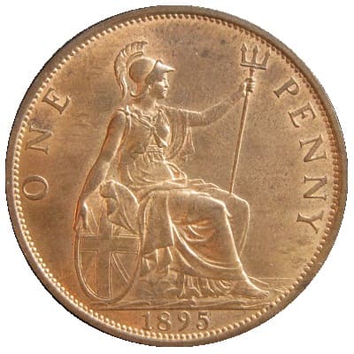British 1895 Penny Value