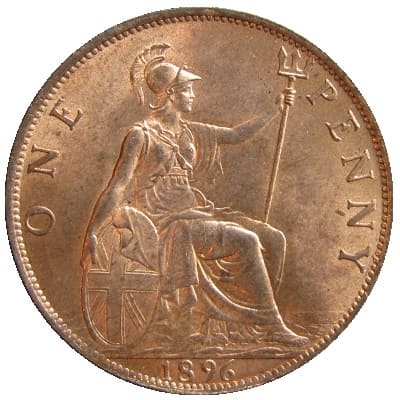 British 1896 Penny Value