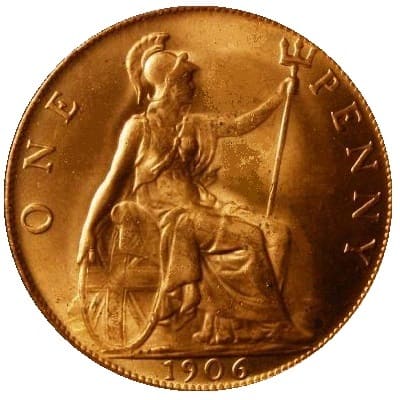 British 1906 Penny Value