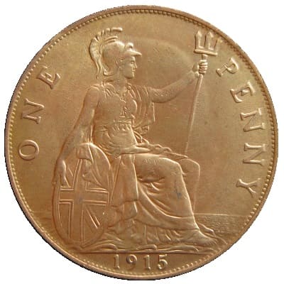 British 1915 Penny Value