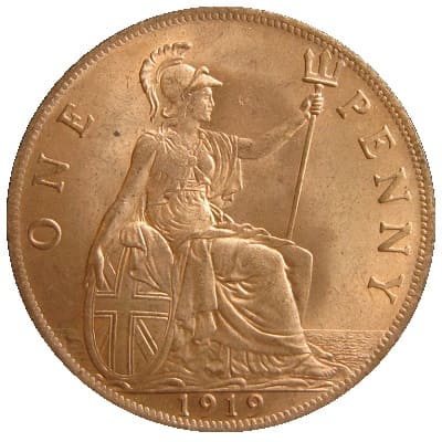 British 1919 Penny Value