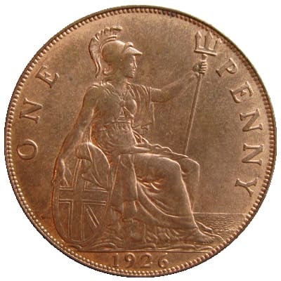 British 1926 Penny Value