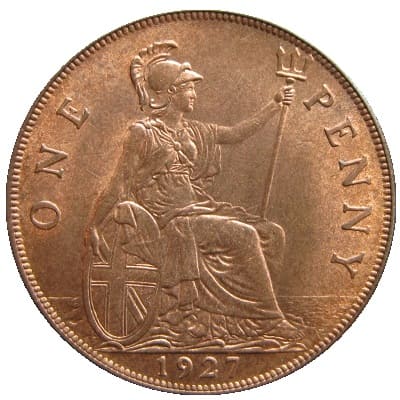 British 1927 Penny Value