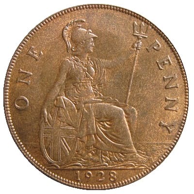 British 1928 Penny Value