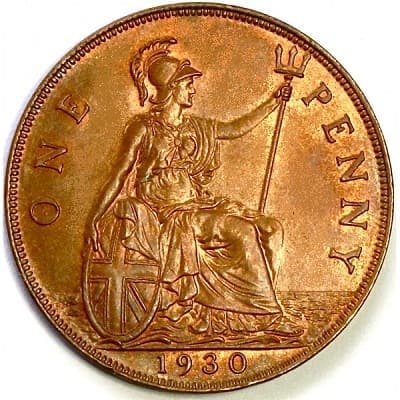 British 1930 Penny Value
