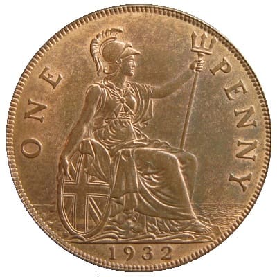 British 1932 Penny Value