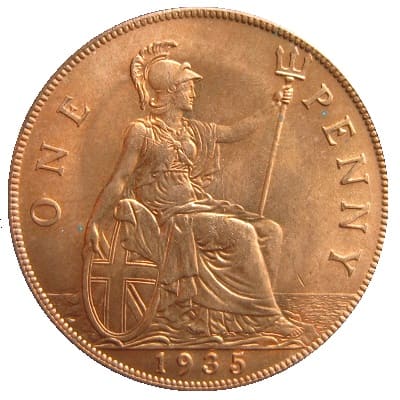 British 1935 Penny Value