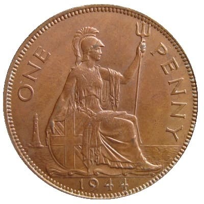 British 1944 Penny Value