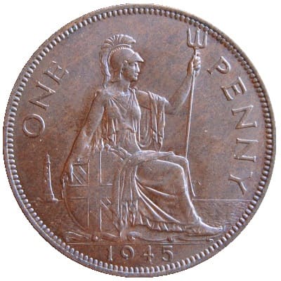 British 1945 Penny Value