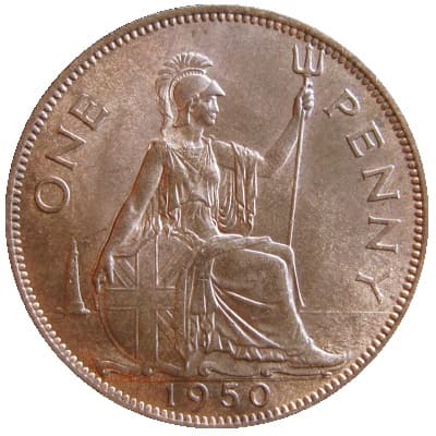 British 1950 Penny Value