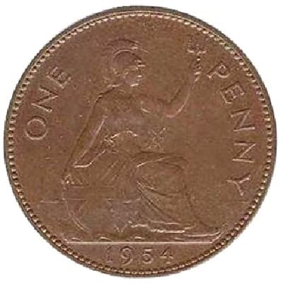 British 1954 Penny Value