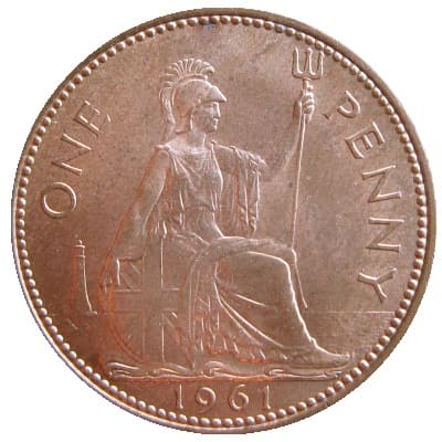 British 1961 Penny Value