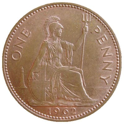 British 1962 Penny Value