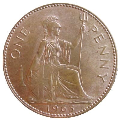 British 1963 Penny Value
