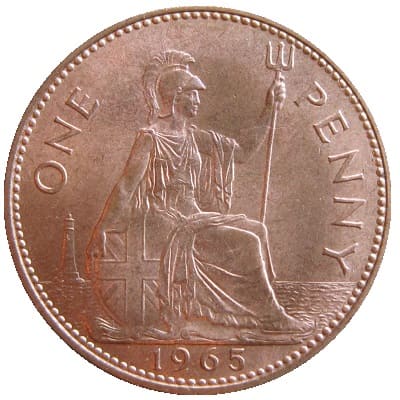 British 1965 Penny Value