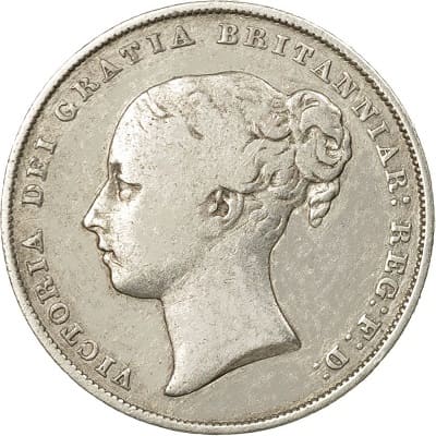 British 1848 Shilling