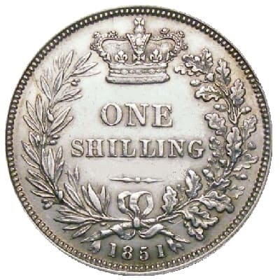 British 1851 Shilling Value