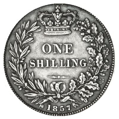British 1857 Shilling Value