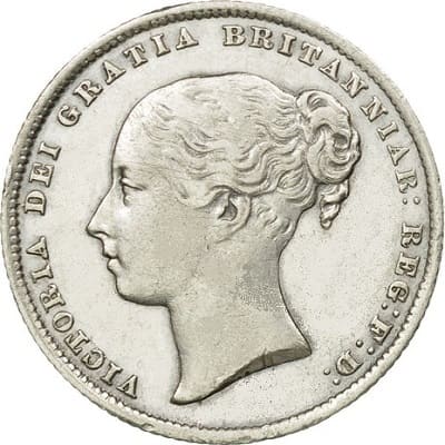 British 1864 Shilling