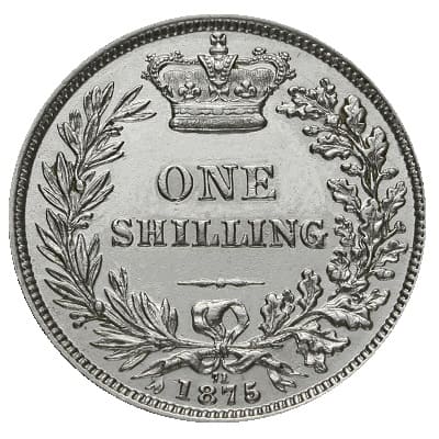 British 1875 Shilling Value