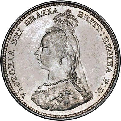 British 1888 Shilling
