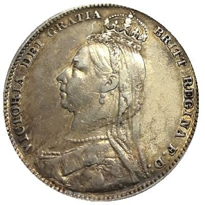 British 1891 Shilling