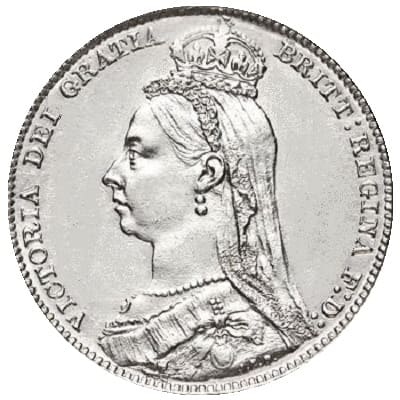 British 1892 Shilling