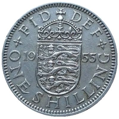 British 1955 Shilling Value