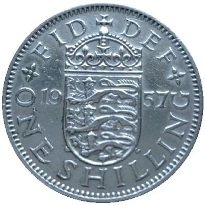 British 1957 Shilling Value