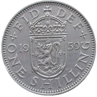 British 1959 Shilling Value