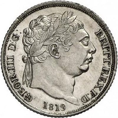 British 1819 Sixpence