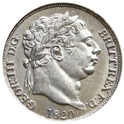 British 1820 Sixpence