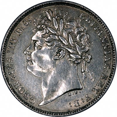 British 1821 Sixpence