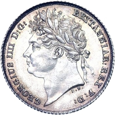 British 1822 Sixpence