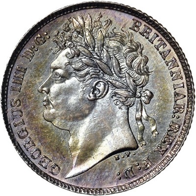 British 1823 Sixpence