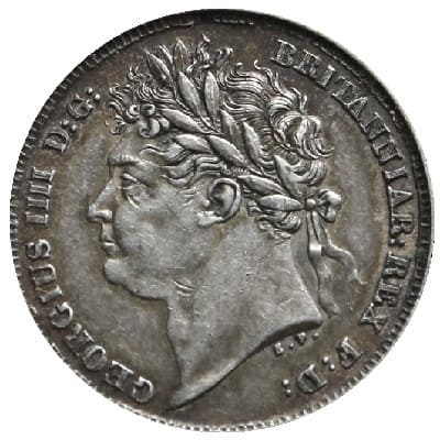 British 1825 Sixpence