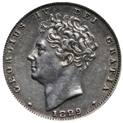British 1829 Sixpence